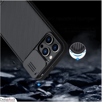 Nillkin Camshield dėklas su kameros apsauga - juodas (telefonui Apple Iphone 14 Pro)